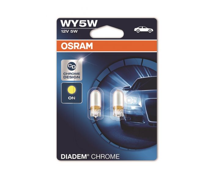 Wedge-baselamp-12-V-WY5W-DiademChrome-2st.-blister